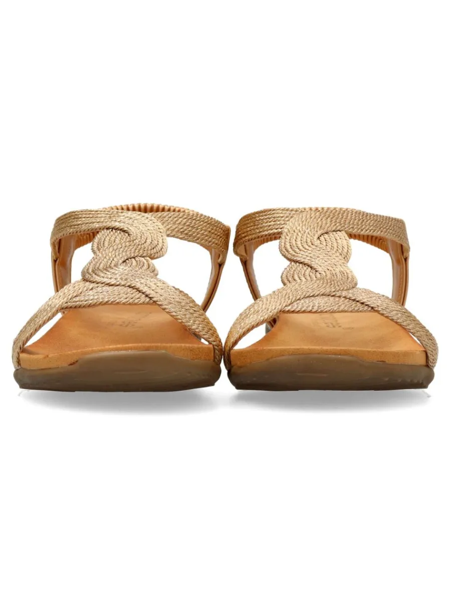 New AMARPIES Sandalia confort cuerda trenzada mujer