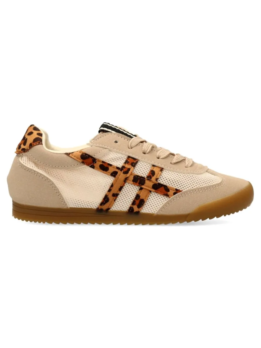 Fashion BUONAROTTI Zapatilla casual estampada leopardo