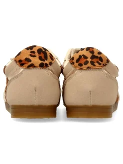 Fashion BUONAROTTI Zapatilla casual estampada leopardo
