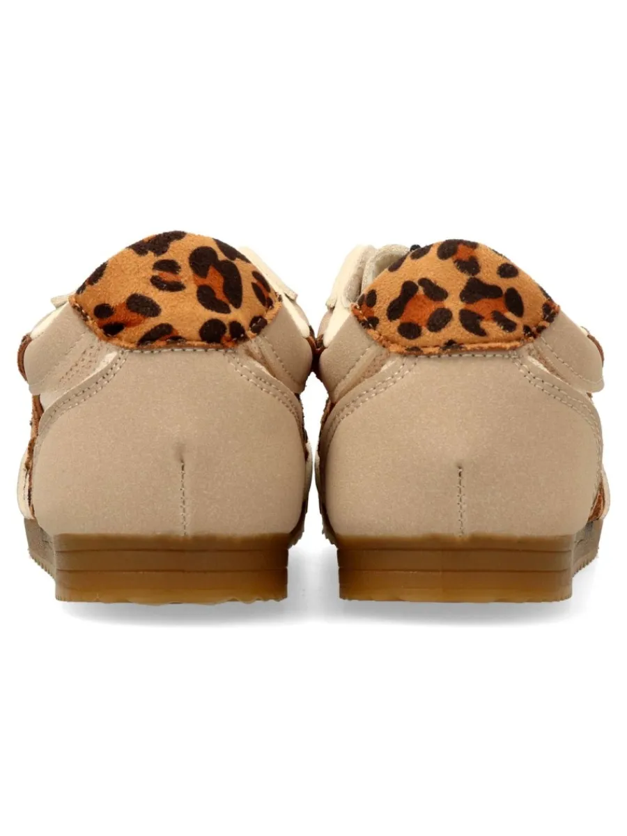 Fashion BUONAROTTI Zapatilla casual estampada leopardo