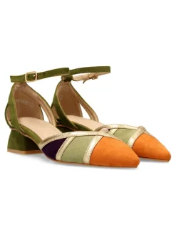 Fashion BUONAROTTI Zapato salón multicolor tacón bajo