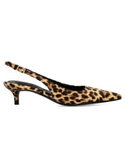 Clearance BUONAROTTI Zapato salón tacón bajo print leopardo