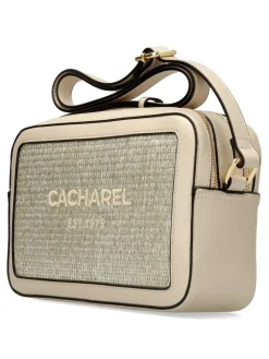 Clearance CACHAREL Bolso bandolera rafia oro mujer