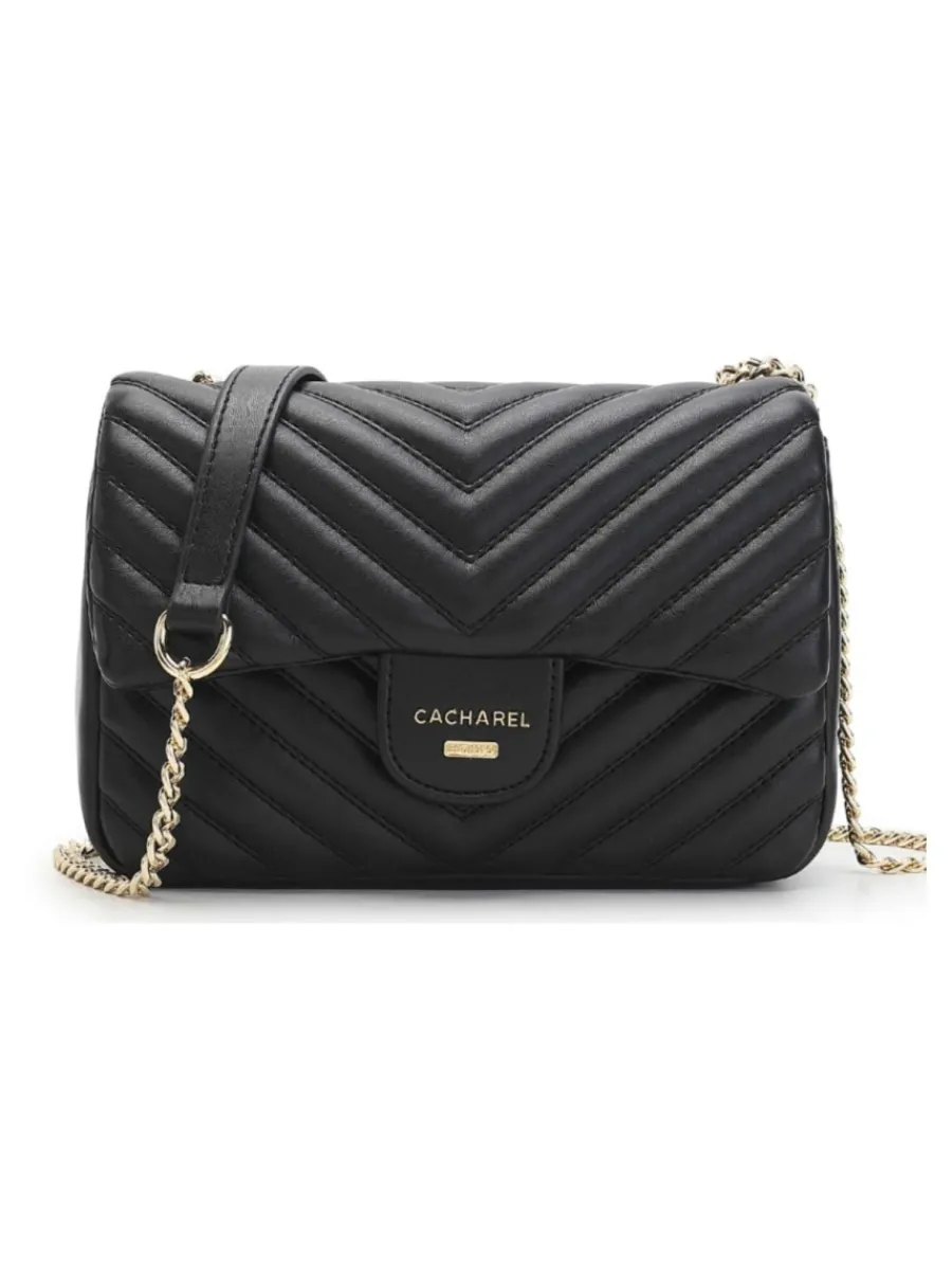 Sale CACHAREL Mini bolso acolchado color negro