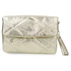 Hot CARAMELO Bolso bandolera piel metalizada mujer