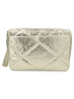 Hot CARAMELO Bolso bandolera piel metalizada mujer