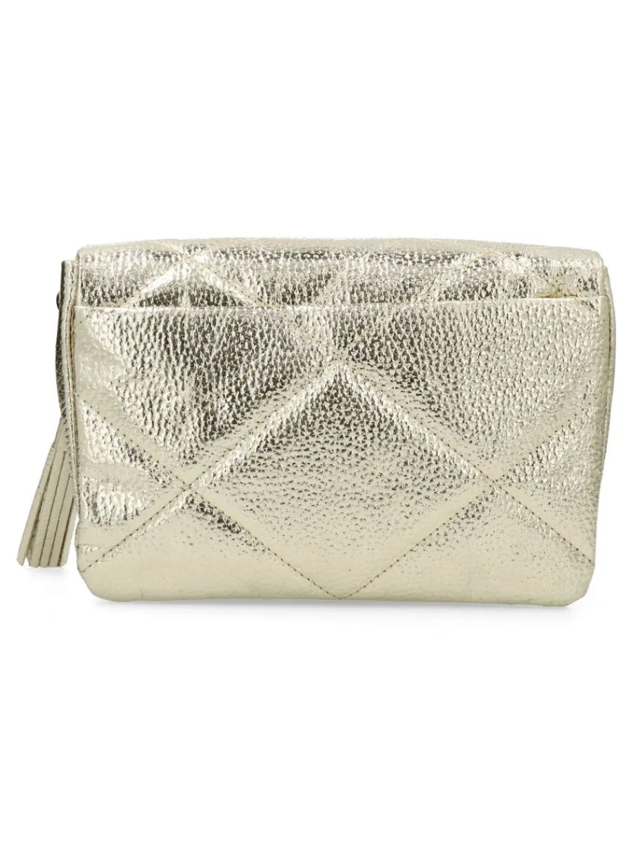 Hot CARAMELO Bolso bandolera piel metalizada mujer