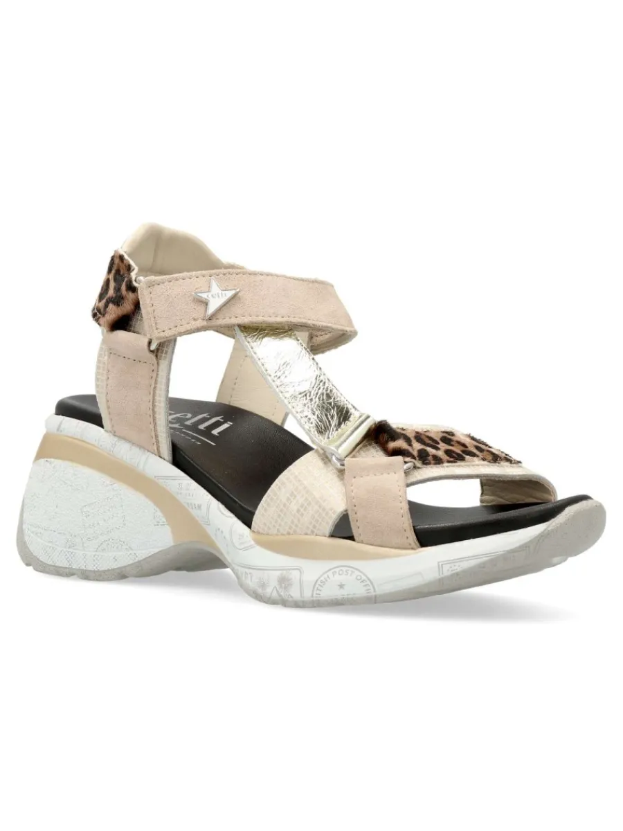 Clearance CETTI Sandalia casual cuña confort mujer