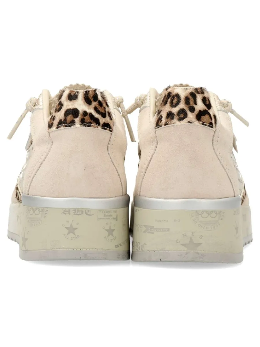 New CETTI Zapatilla deportiva casual print leopardo