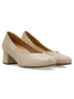 Best D`CHICAS Zapato salón piel grabada metalizada