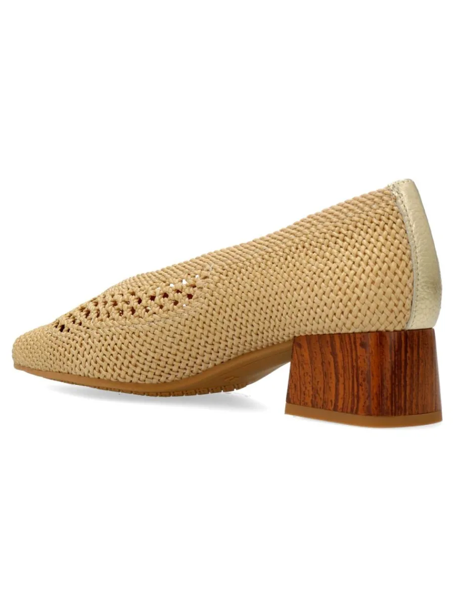 Outlet DESIREE Zapato salón piel trenzada punta fina