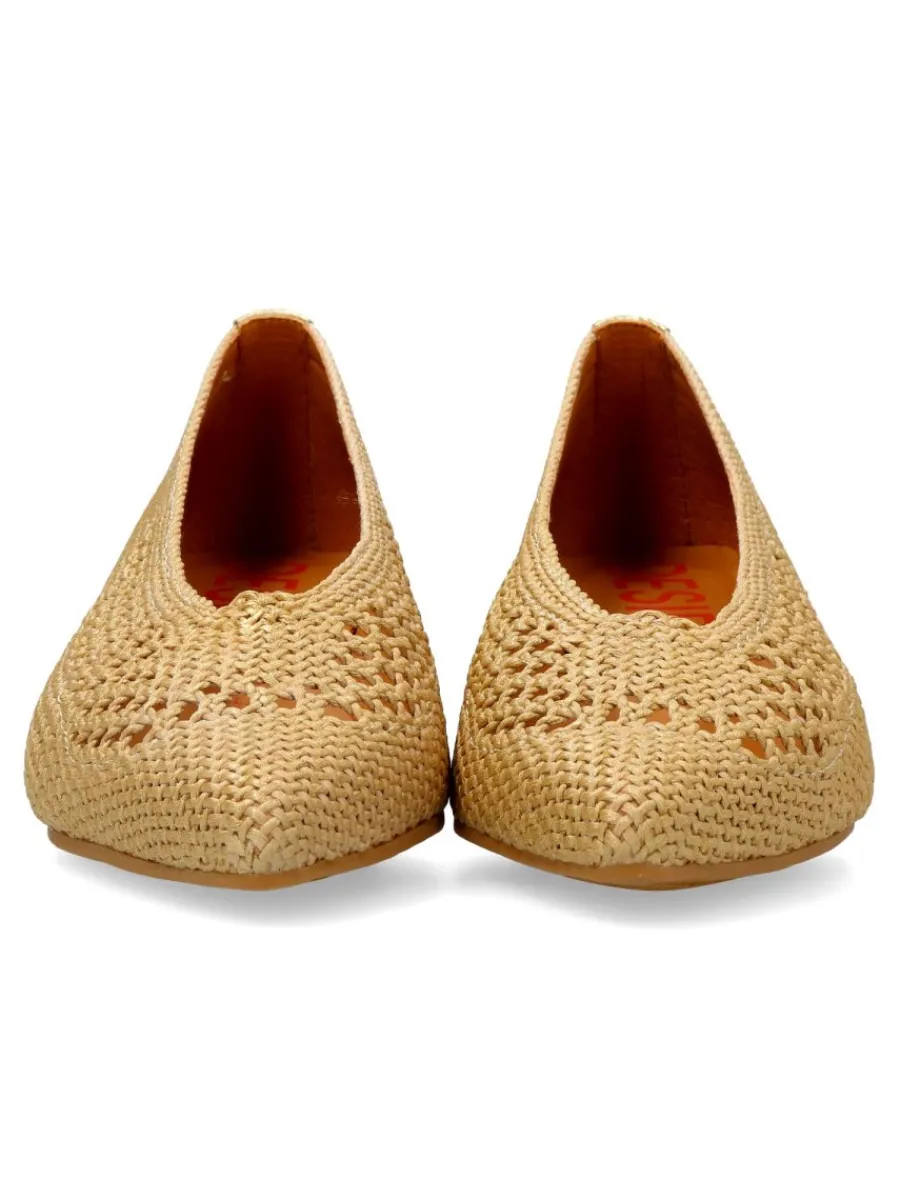 Outlet DESIREE Zapato salón piel trenzada punta fina