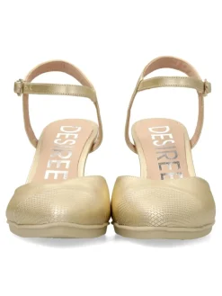Sale DESIREE Zapato salón piel metalizada confort
