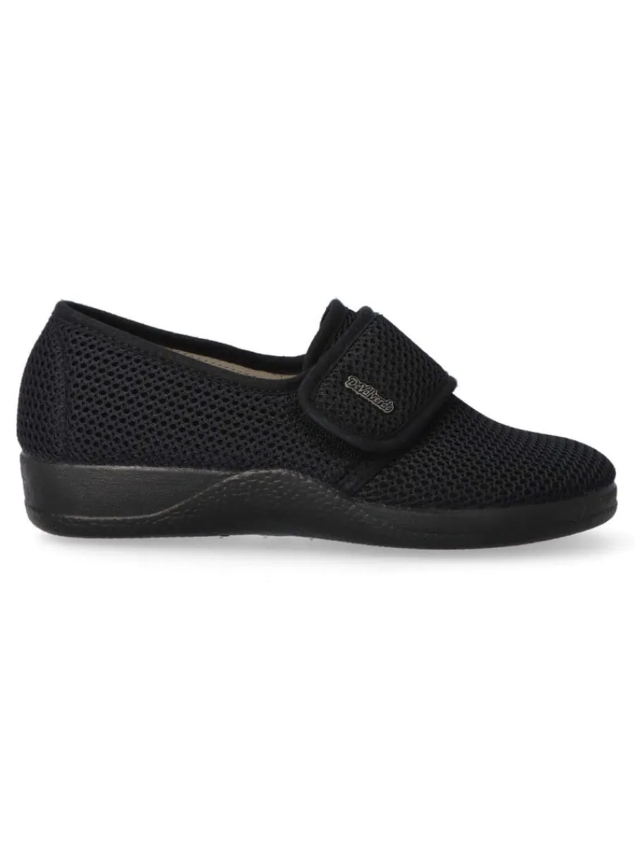 Sale DEVALVERDE Zapatilla de casa velcro mujer VAL 1160 NEGRO