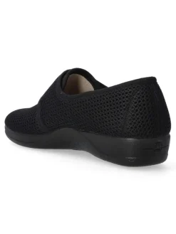 Sale DEVALVERDE Zapatilla de casa velcro mujer VAL 1160 NEGRO