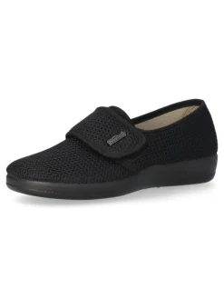 Sale DEVALVERDE Zapatilla de casa velcro mujer VAL 1160 NEGRO
