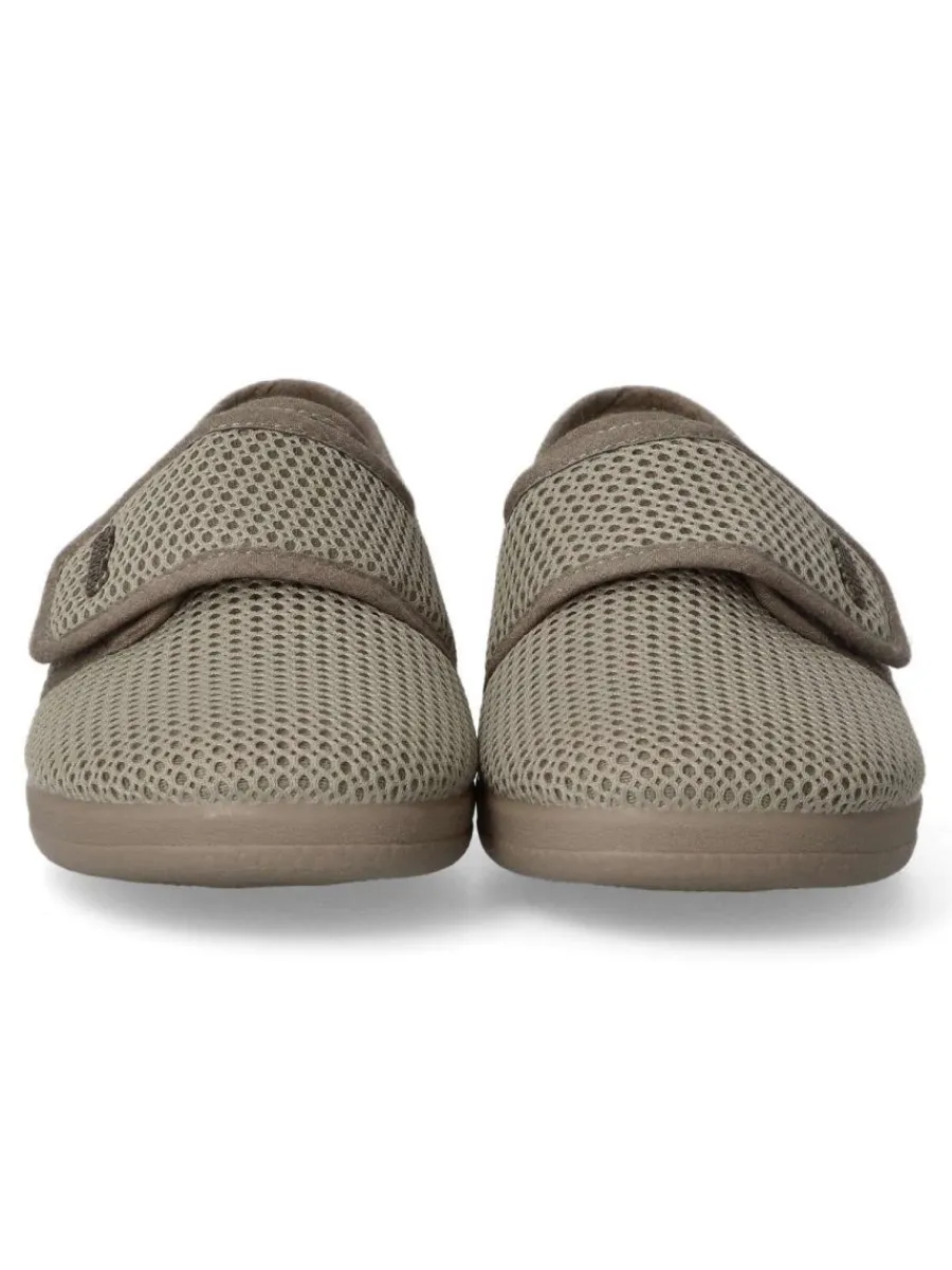 Fashion DEVALVERDE Zapatilla de casa velcro mujer