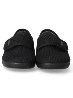 Sale DEVALVERDE Zapatilla de casa velcro mujer VAL 1160 NEGRO