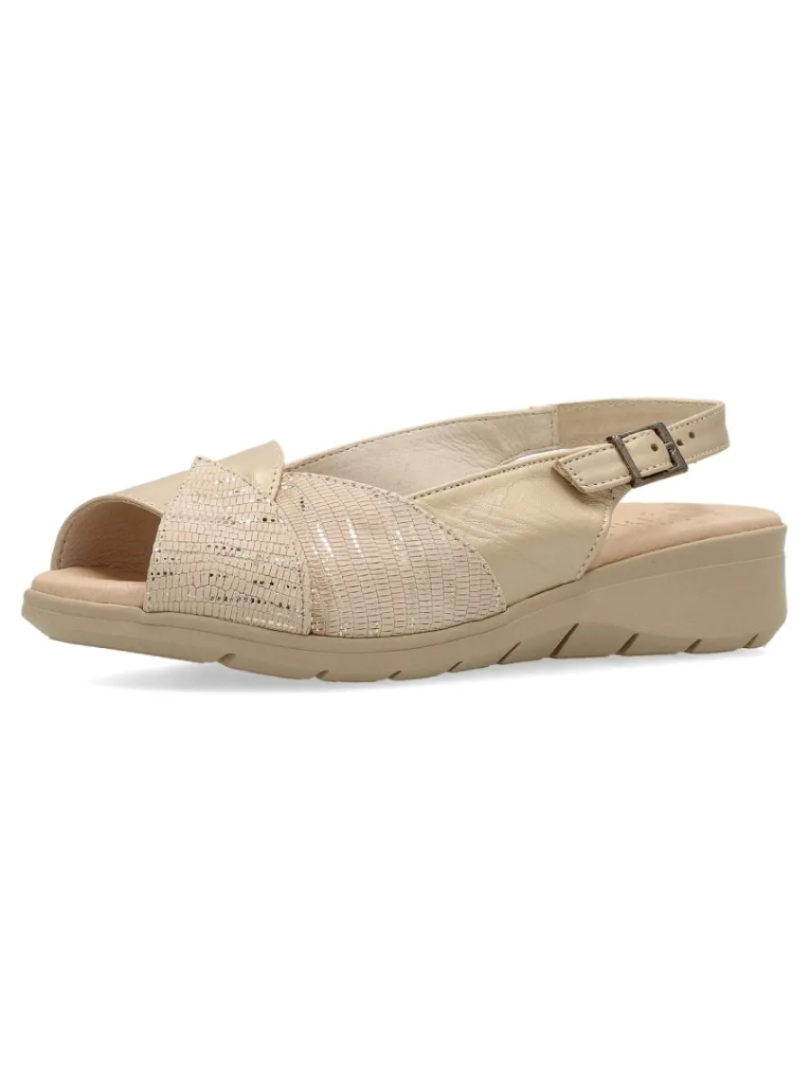 Fashion DUENDY Sandalia piel confort hebilla mujer
