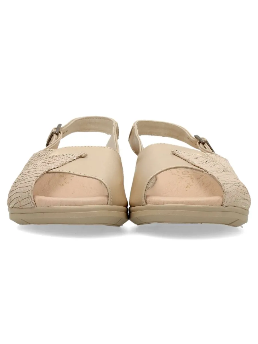 Fashion DUENDY Sandalia piel confort hebilla mujer