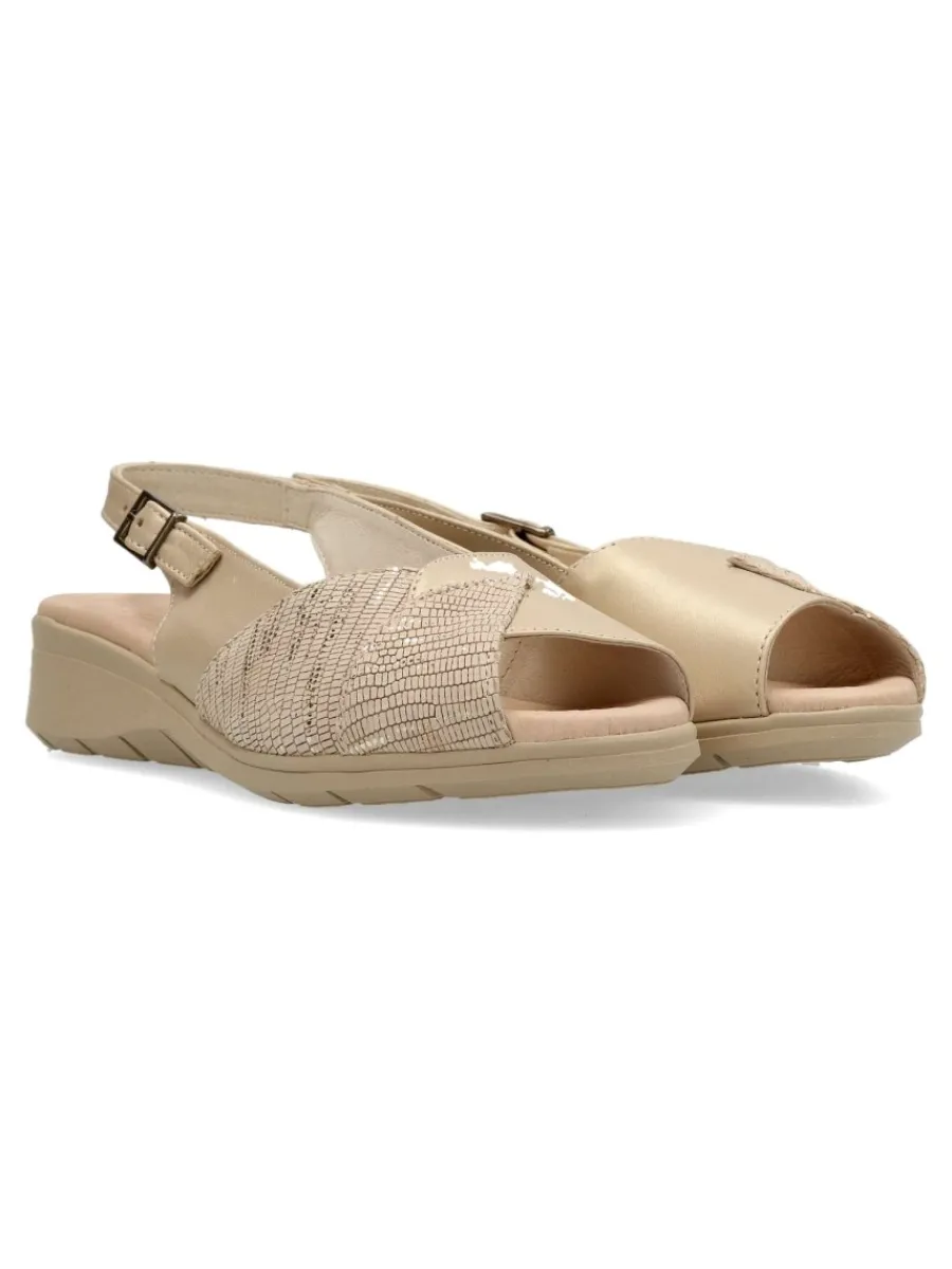 Fashion DUENDY Sandalia piel confort hebilla mujer