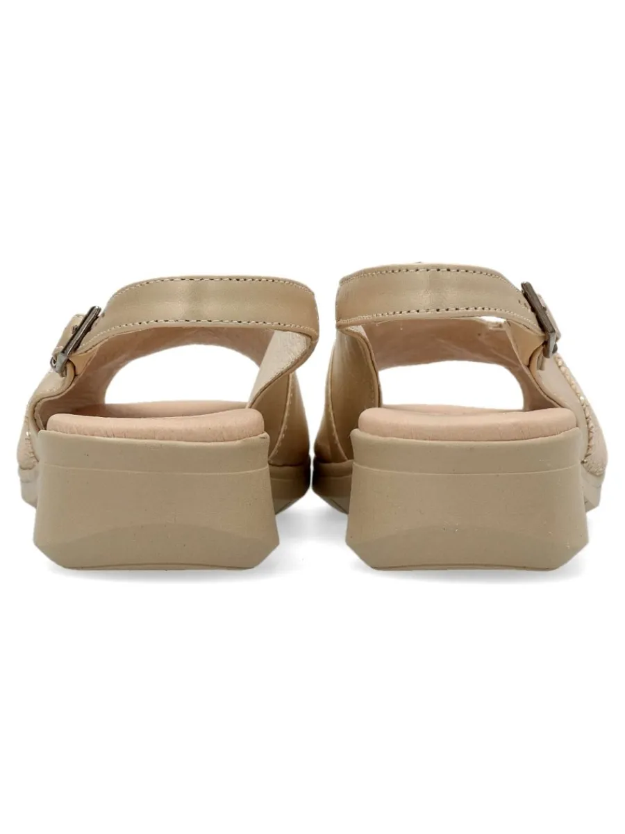 Fashion DUENDY Sandalia piel confort hebilla mujer