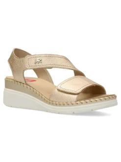 Online FLUCHOS Sandalia piel metalizada confort Leza