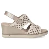 Clearance FLUCHOS Sandalia piel troquelada cuña