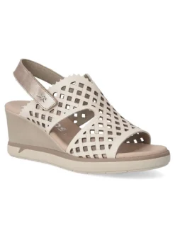 Clearance FLUCHOS Sandalia piel troquelada cuña