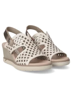 Clearance FLUCHOS Sandalia piel troquelada cuña