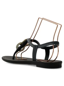 Fashion GRENDHA Sandalia plana adorno metalizado