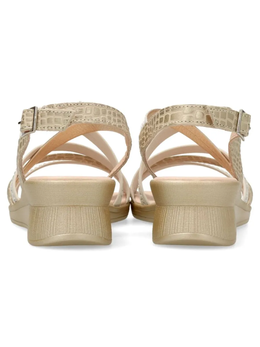 Hot 24 HRS Sandalia piel confort tiras mujer