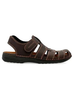 Discount INBLU Sandalia cerrada marrón oscuro hombre