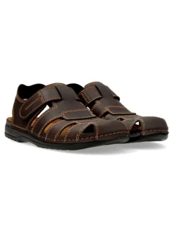 Discount INBLU Sandalia cerrada marrón oscuro hombre