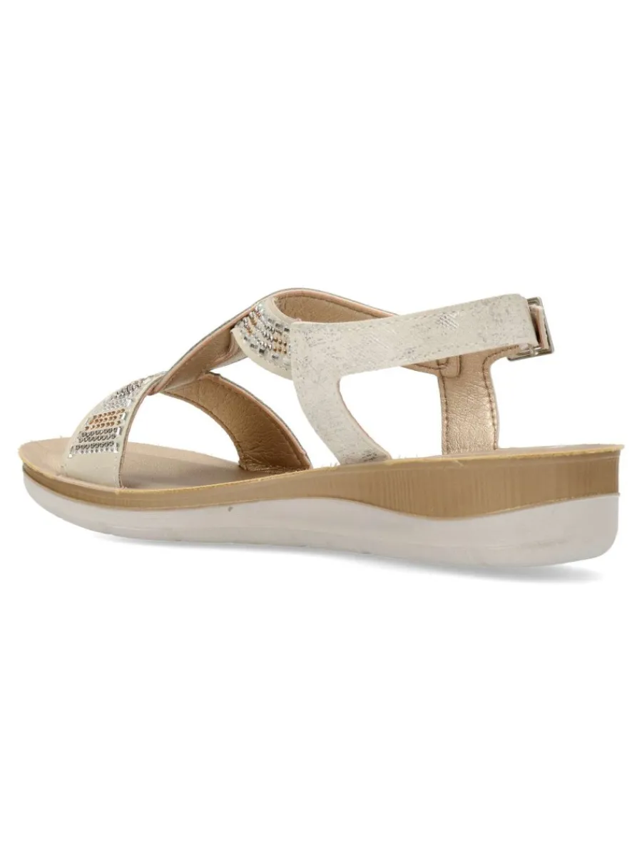Outlet INBLU Sandalia confort pedrería mujer