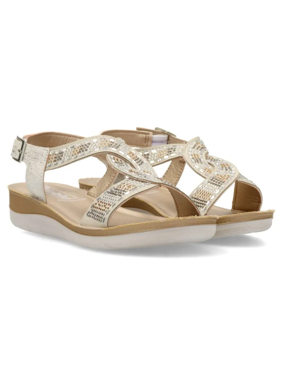 Outlet INBLU Sandalia confort pedrería mujer