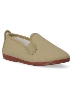 Fashion JAVER Zapatilla lona Kung-Fu elástico. JAV 55 TOSTADO