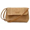 Discount MAC & NOA Bolso bandolera rafia color tostado