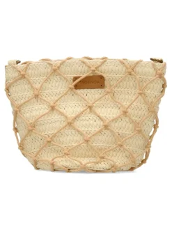 Best MAC & NOA Bolso bandolera rafia beige mujer