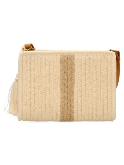 Discount MAC & NOA Bolso bandolera efecto cuerda beige