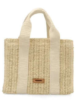 Discount MAC & NOA Bolso de mano y bandolera rafia beige