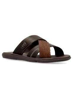 Clearance MAC Sandalia de pala hombre tiras piel marrón
