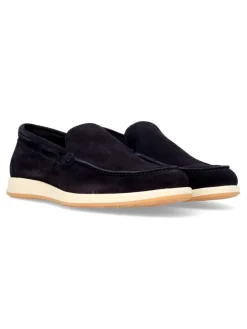 Fashion MAC Zapato mocasín piel serraje marino