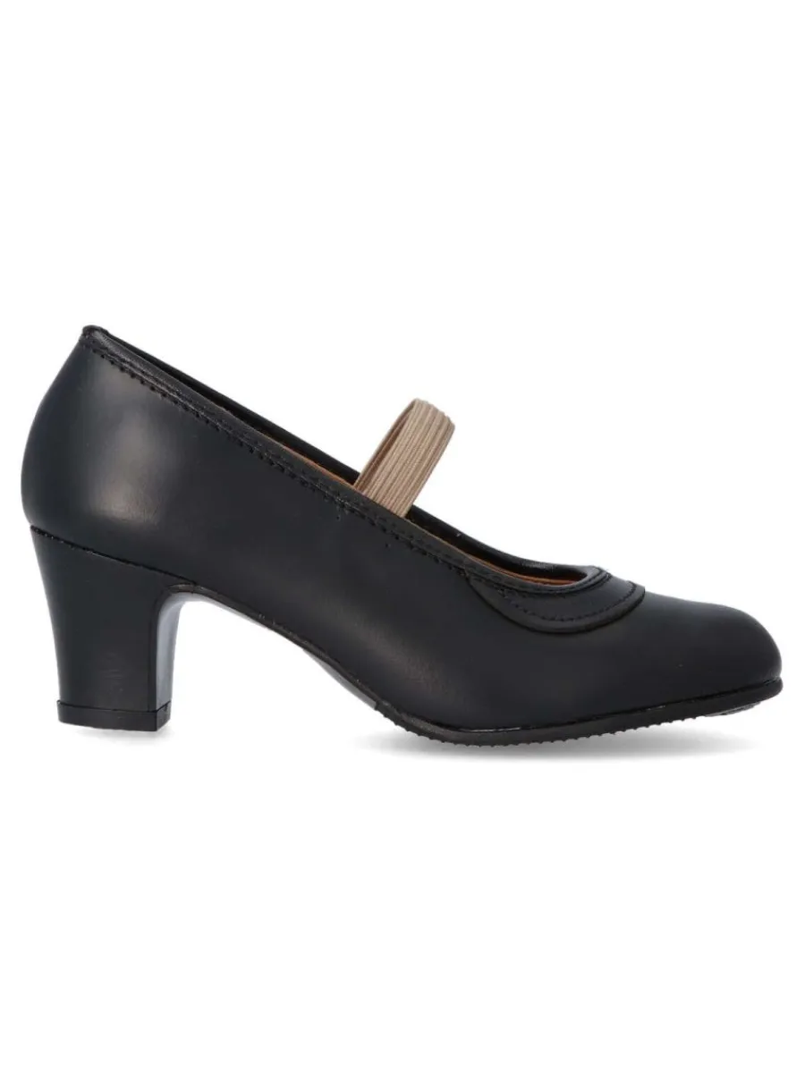 Discount MALACA Zapato baile flamenca profesional MAL 10 NEGRO