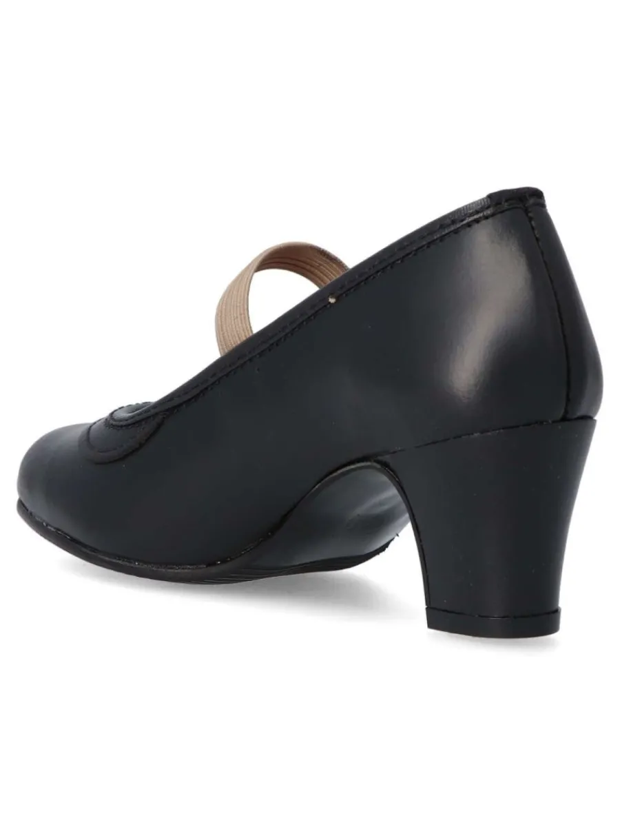 Discount MALACA Zapato baile flamenca profesional MAL 10 NEGRO