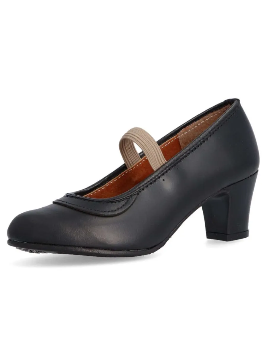 Discount MALACA Zapato baile flamenca profesional MAL 10 NEGRO