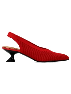Clearance MISS ELASTIC Zapato salón textil elastico rojo
