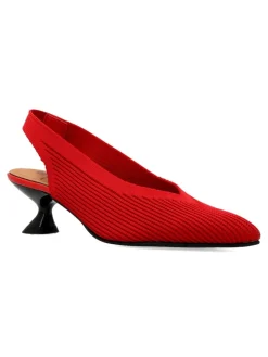 Clearance MISS ELASTIC Zapato salón textil elastico rojo