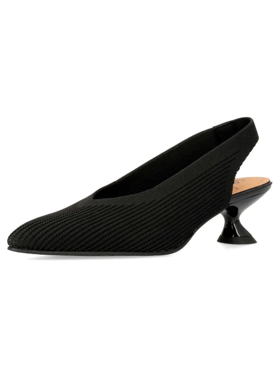 Hot MISS ELASTIC Zapato salón textil elástico negro