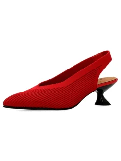 Clearance MISS ELASTIC Zapato salón textil elastico rojo